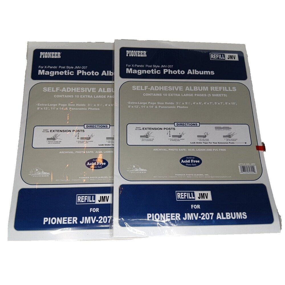Pioneer JMV-207 Magnetic Photo Albums Refill Extra Large Archival 10-Page Pack